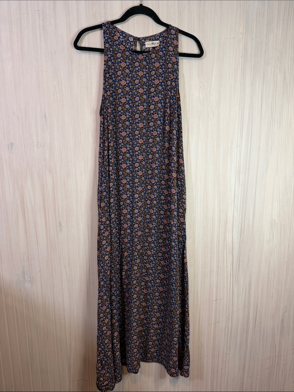 NATURAL LIFE HIGH NECK TANK FLORAL MAXI DRESS MEDIUM